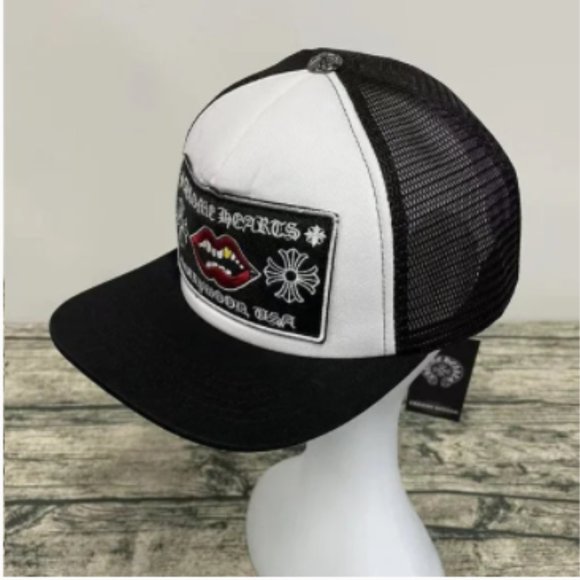 Chrome heart hat Black/white - Picture 3 of 4